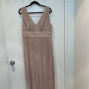 Floor Length Gold Formal Dress